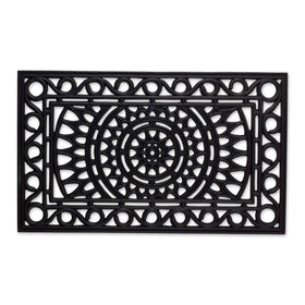 DII Sun Scroll all-weather doormat at the front door with non-slip grip.