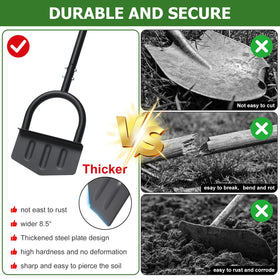 DIIG edger demonstrates ergonomic 39-inch handle for standing edging