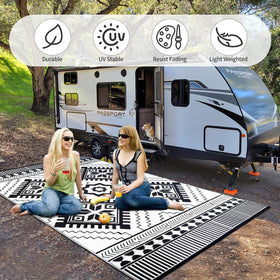DiiKoo eco-friendly rug made from recycled polypropylene for sustainable styling.