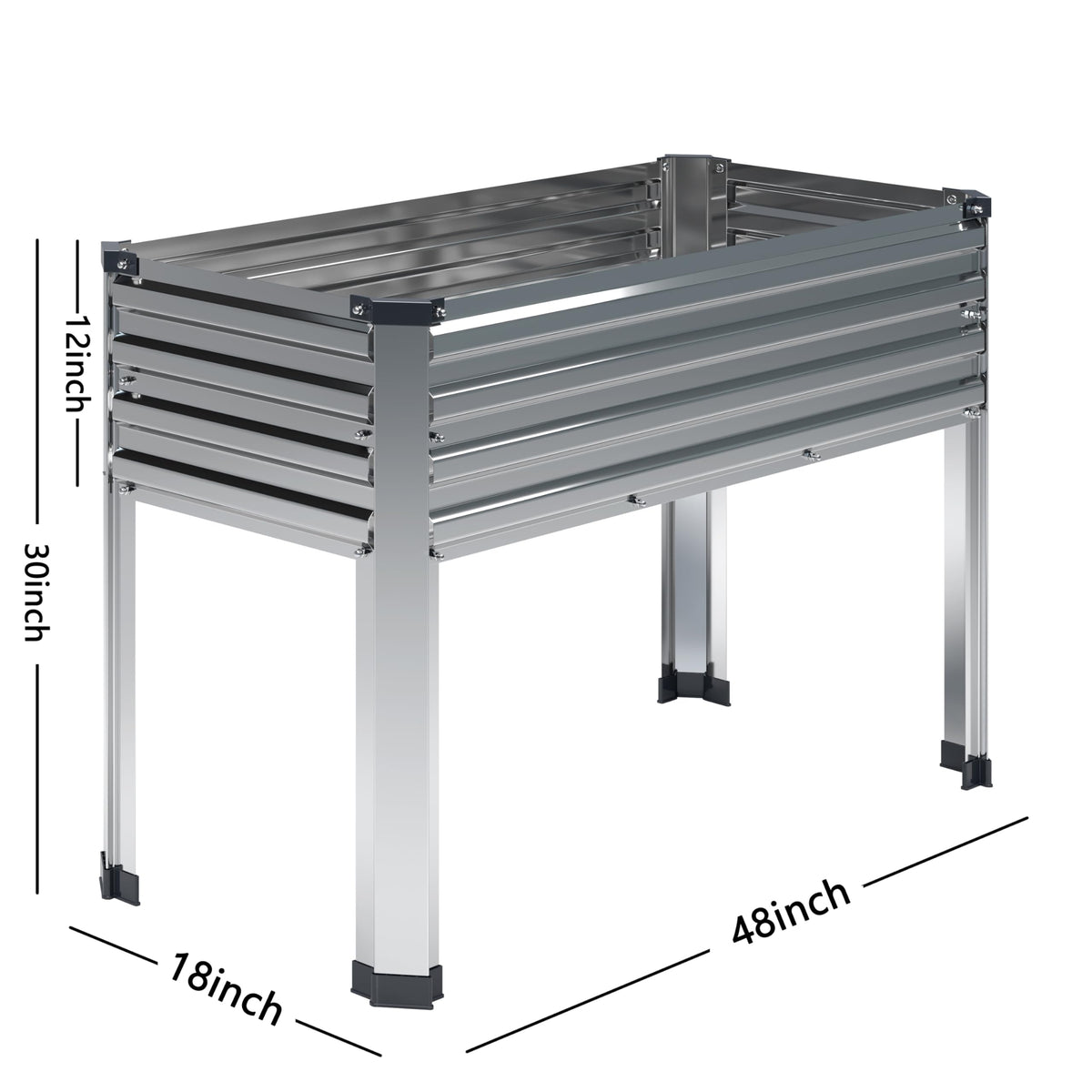 Close-up of galvanized finish resists corrosion in outdoor spaces