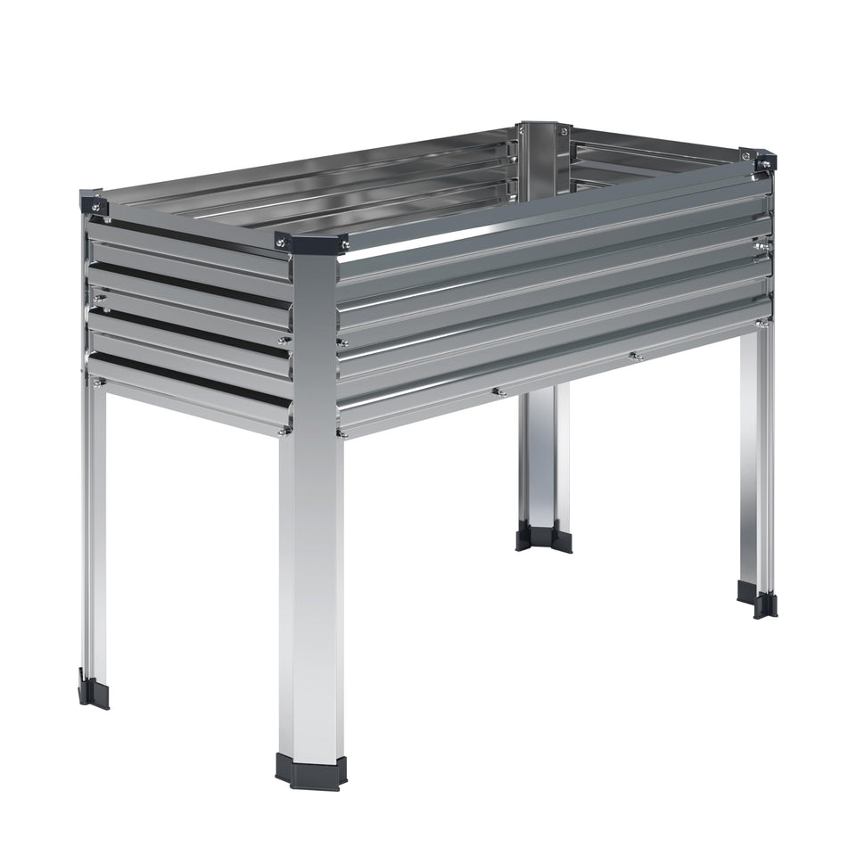 DIIYIV galvanized raised garden bed with legs for stable outdoor gardening