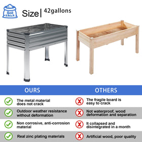 DIIYIV raised garden bed side view enables easy planting