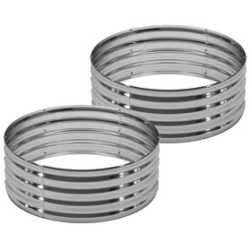 DIIYIV 2-pack galvanized raised garden beds ready for outdoor vegetable planting.