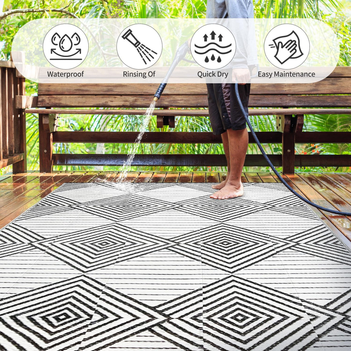 DiiKoo UV stabilized polypropylene material designed for outdoor durability.
