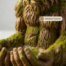 Diinou Tree Face Bird Feeder shows weatherproof finish and detailed woodgrain texture