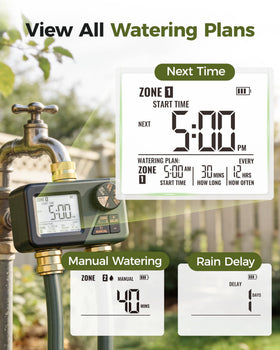Diivoo 2-zone timer with brass outlets and secure connections