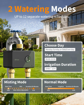 Diivoo timer installation on faucet showing secure brass connection
