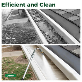 Diivoo gutter cleaner aluminum body keeps the tool light and sturdy.
