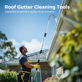 Diivoo gutter cleaner brass swivel provides 360-degree angle control.