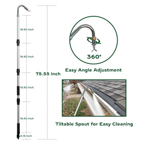 Diivoo gutter cleaner ergonomic foam grip offers comfortable non-slip use.