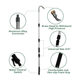 Diivoo gutter cleaner extendable length reaches high gutters from the ground.