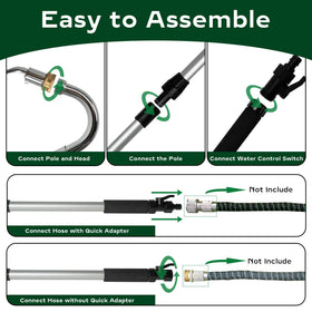 Diivoo gutter cleaner hose attachment fits standard hoses for easy setup.