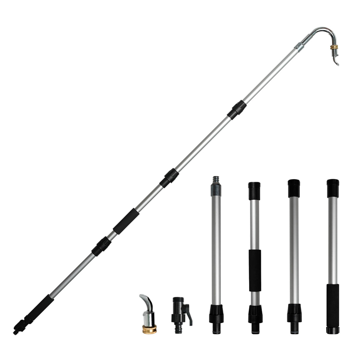 Diivoo gutter cleaner rotatable head for flexible reach in tight corners.
