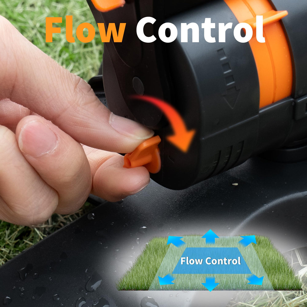 Diivoo sprinkler grey body highlights durable ABS construction