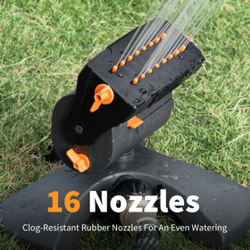 Diivoo sprinkler width adjustment demonstrates customizable coverage