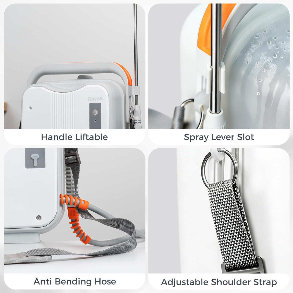 Adjustable mist and direct spray modes on the Diivoo sprayer