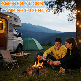 DIKER easy-clean stainless tips simplify cleanup after marshmallow roasting.