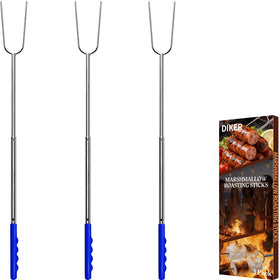 DIKER marshmallow roasting sticks 27.5-inch assembly for easy campfire roasting.