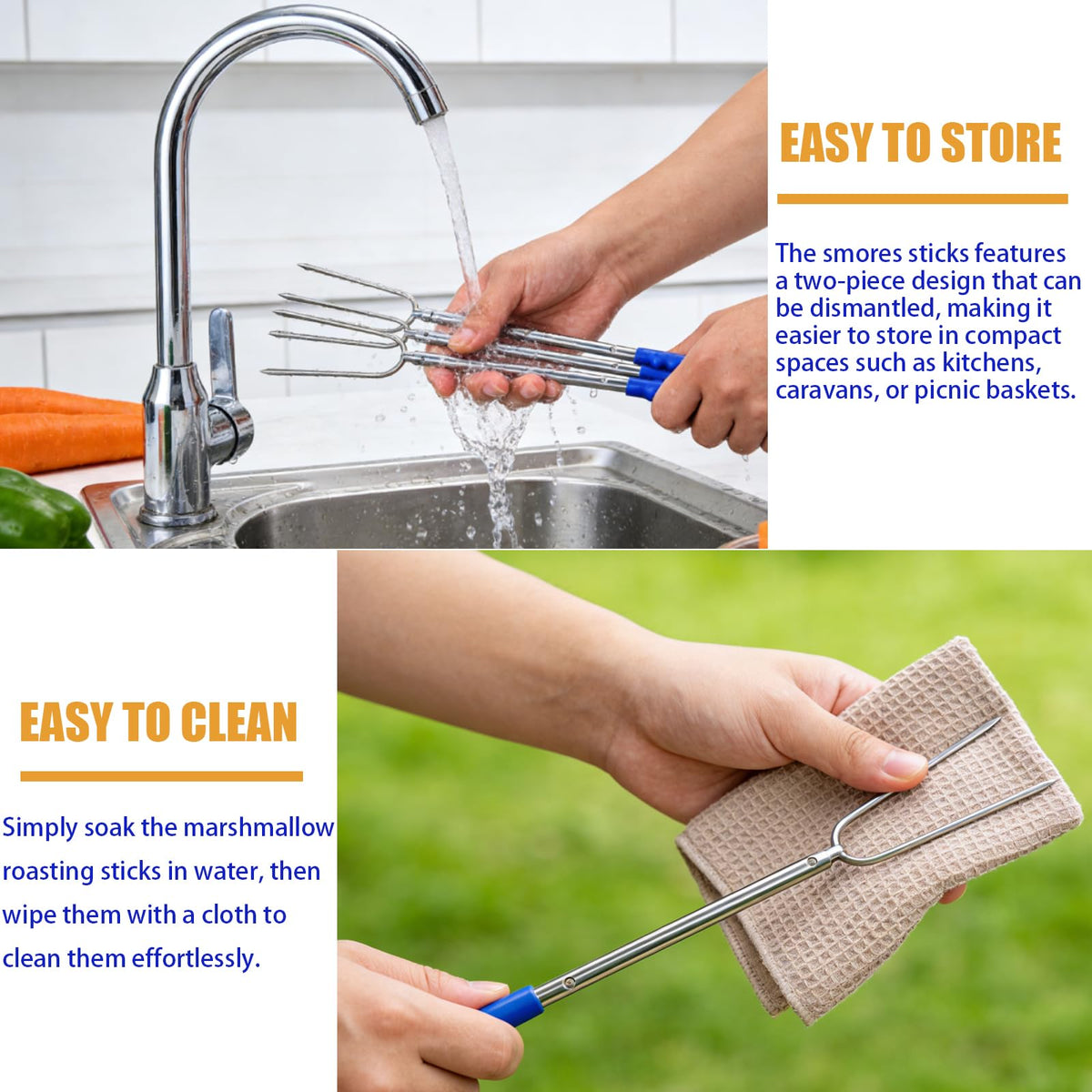 DIKER versatile sticks suit backyard barbecues and park picnics.