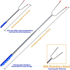 DIKER safety handle on 27.5-inch sticks keeps kids at a comfortable distance.