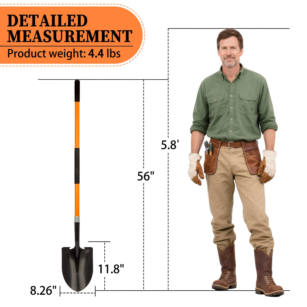 Dikuyeel back-friendly design increases leverage for efficient digging