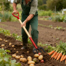 Dikuyeel ergonomic D-shaped handle reduces fatigue during long gardening sessions.