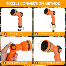 Dileogo nozzle fits standard 3/4 inch hoses for universal compatibility.