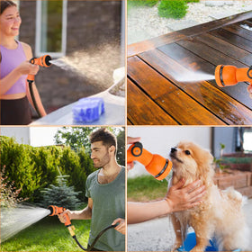 Dileogo nozzle appears weather-resistant and durable in outdoor conditions.