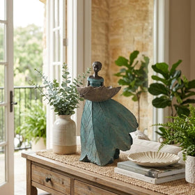 DiliComing garden decor statue doubles as a bird friendly accent