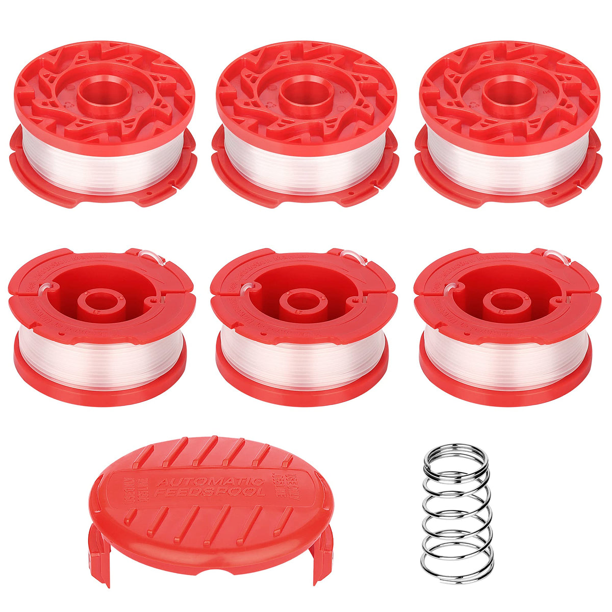 Dilsuaco CMZST0653 8 pack spool with cap head for Craftsman trimmers; quick replacement.