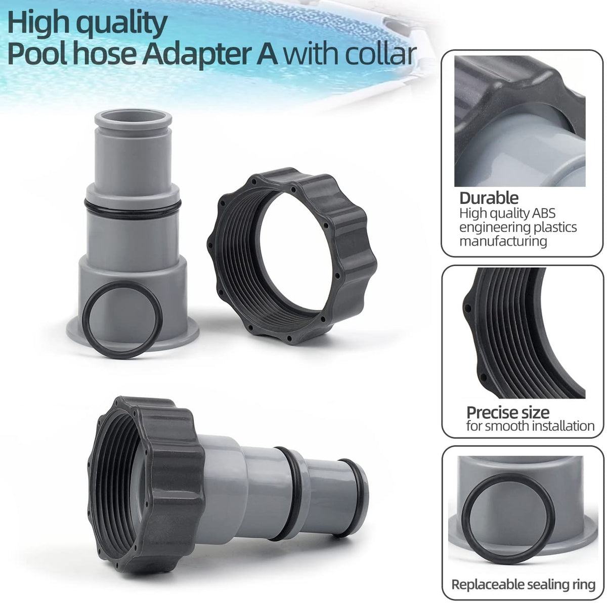Dimakung adapter A O-rings closeup for watertight seal