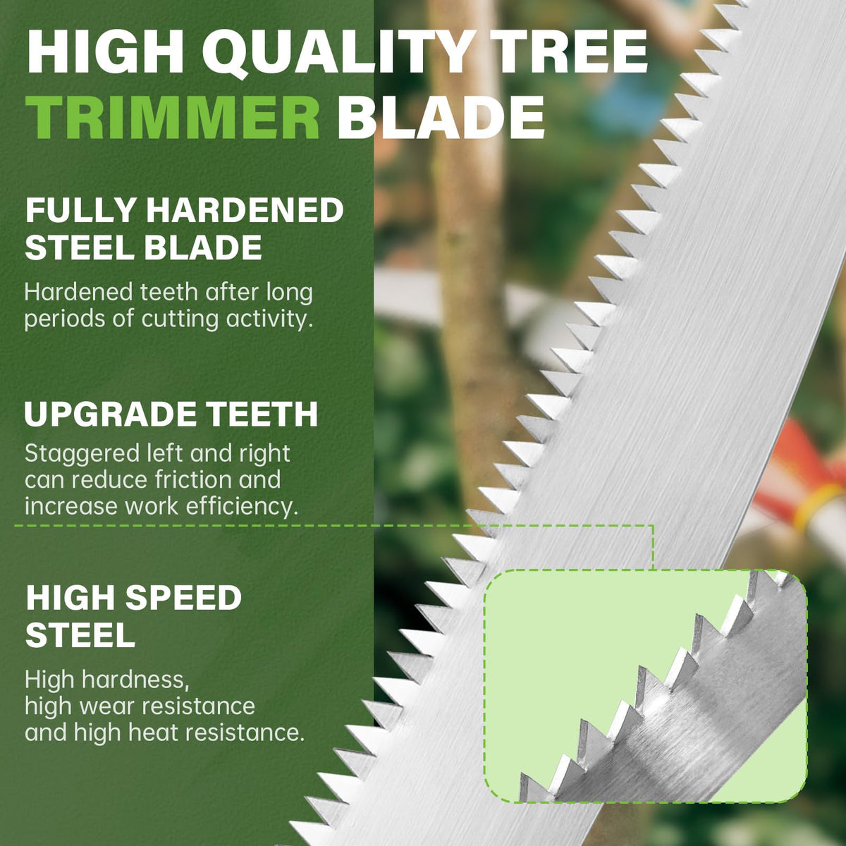Dimakung electroplated rust-resistance coating on blade surface.