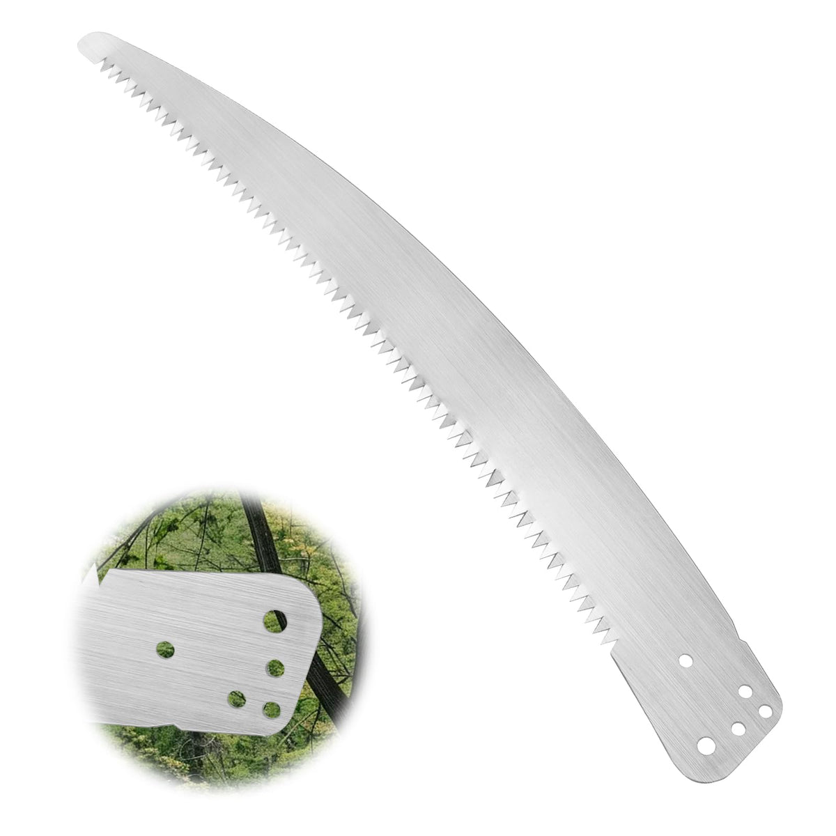 Dimakung pole saw blade 15-inch for precise, clean cuts during garden pruning.