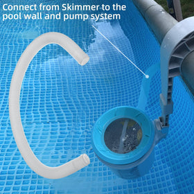 Dimakung replacement hose in use with a standard pool setup.