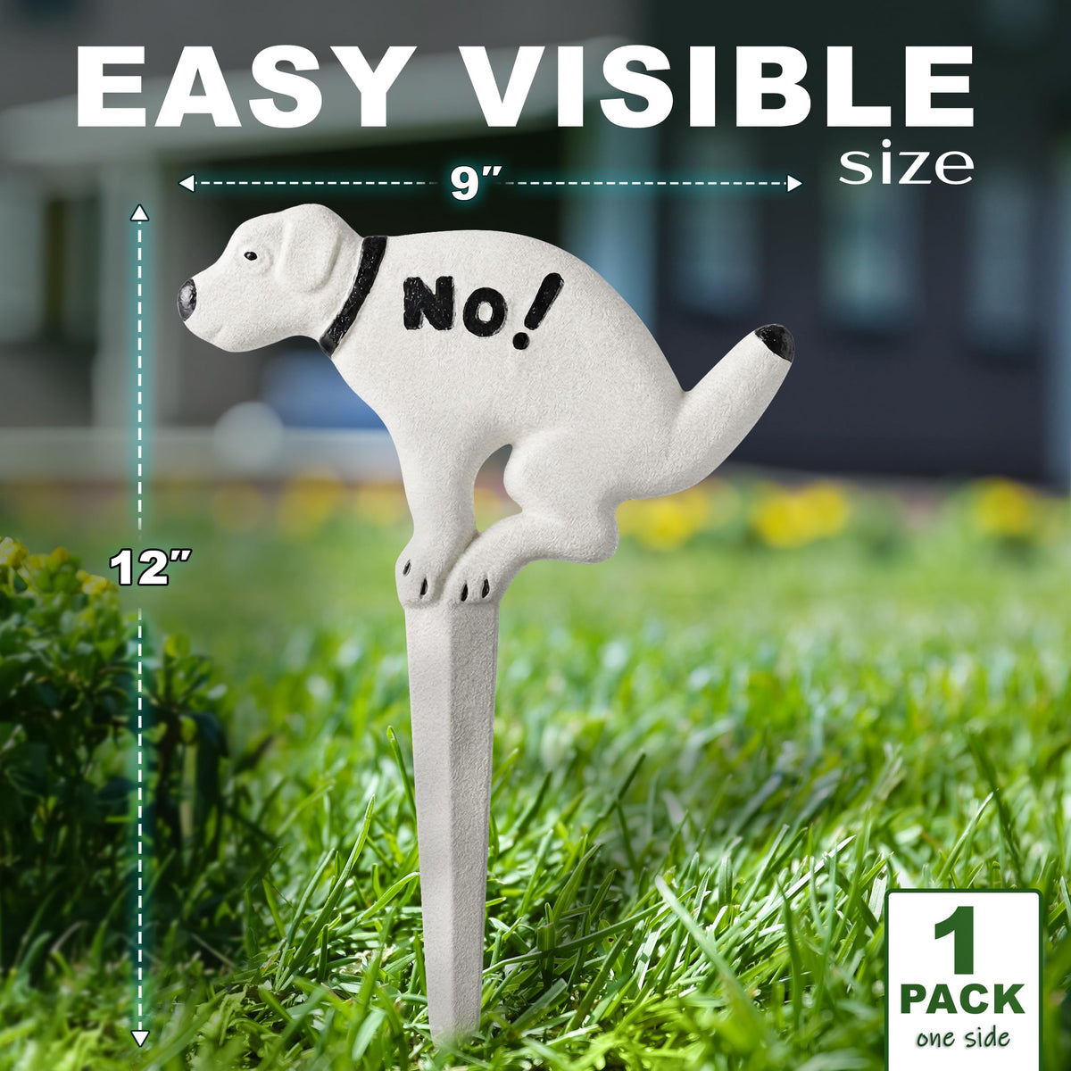 DIMARONGTON Cast iron dog sign enhances garden decor while marking pet boundaries