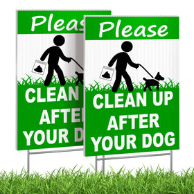 DIMARONGTON dog sign double-sided 12x8 for clear yard visibility and polite reminders.