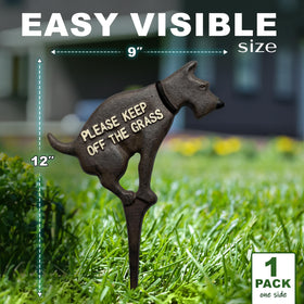 DIMARONGTON dog silhouette yard sign adds decorative yet clear lawn boundary.