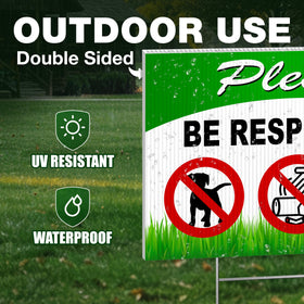 DIMARONGTON double-sided keep-off-grass sign 8x12 with stake