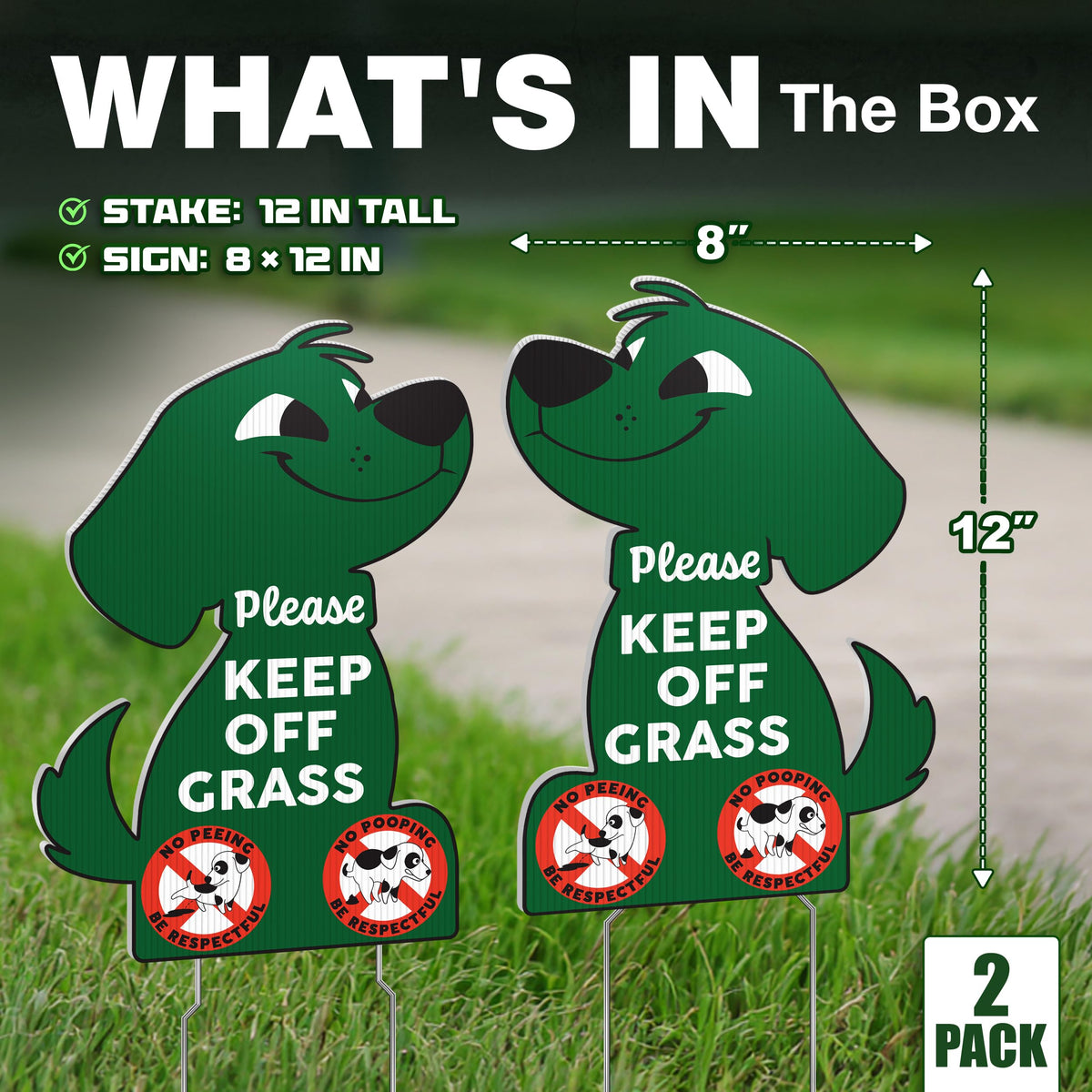 DIMARONGTON sign with stakes included for quick, secure yard installation.