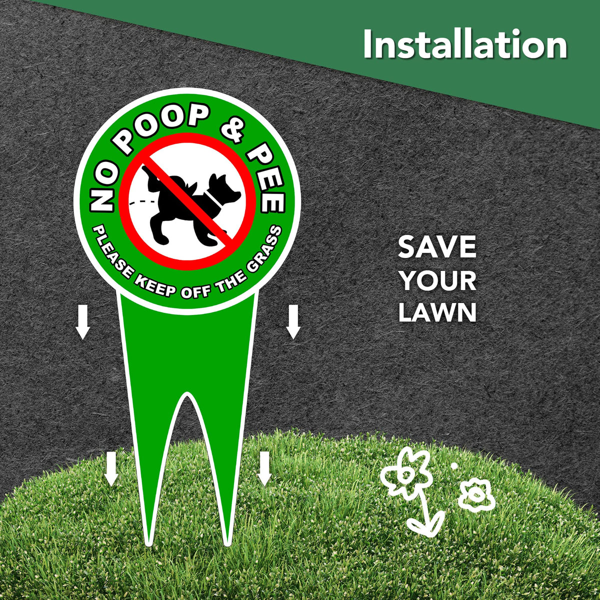 DIMARONGTON keep-off-grass-sign keeps your lawn clearly marked and respected.