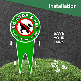 DIMARONGTON keep-off-grass-sign keeps your lawn clearly marked and respected.