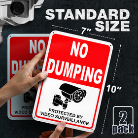 DIMARONGTON no dumping signs with reflective surface for better night readability