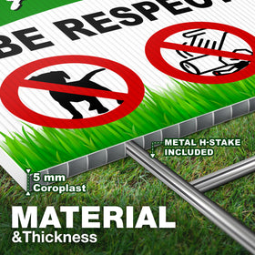 DIMARONGTON no-littering sign 8x12 keeps outdoor areas tidy