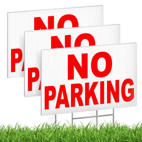 DIMARONGTON no parking sign on stake, 8x12 inch, outdoor warning for driveway