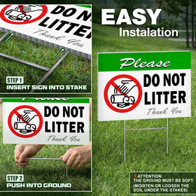DIMARONGTON outdoor-litter-sign ideal for yards, gardens, and public spaces.