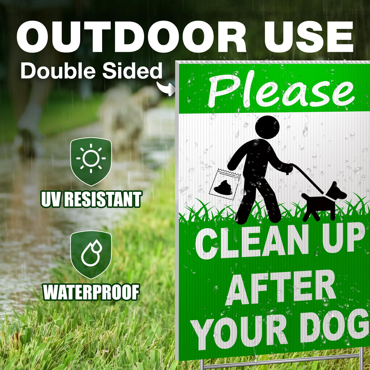 DIMARONGTON outdoor reminder signs enhance visibility in lawns and paths.