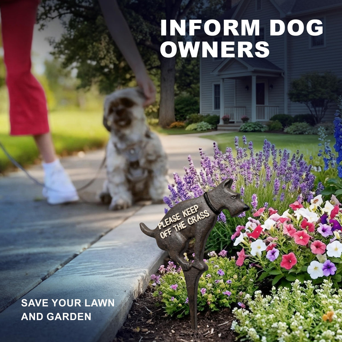 DIMARONGTON outdoor yard sign boosts curb appeal while signaling you care for pets.