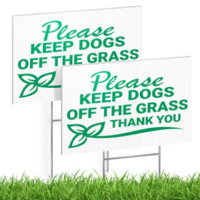 DIMARONGTON please keep dogs off grass sign front view deterring pets from lawns