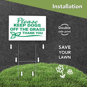 DIMARONGTON coroplast yard sign 8x12 size for clear lawn communication