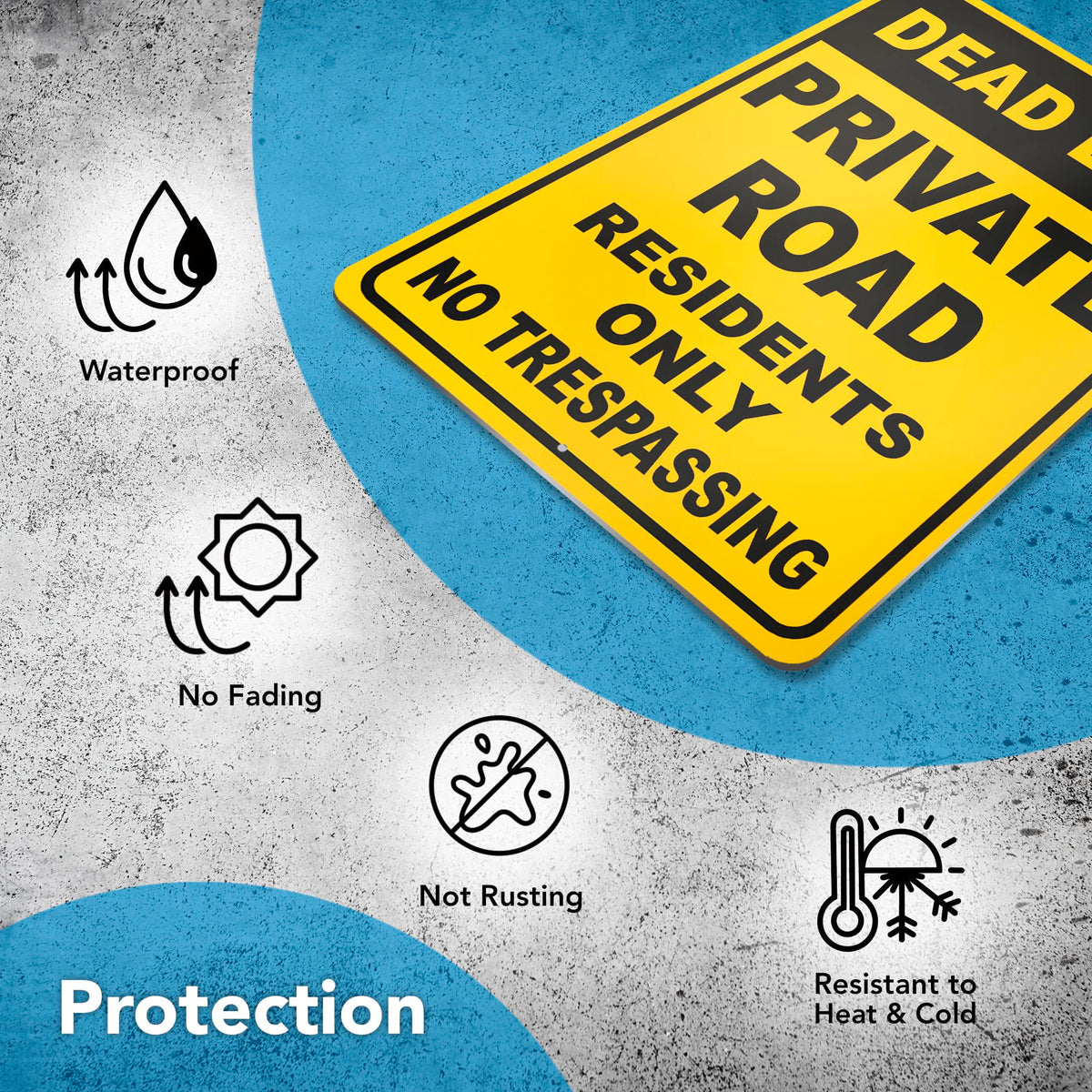 DIMARONGTON Pre-drilled Holes Sign enables easy mounting on posts or fences.